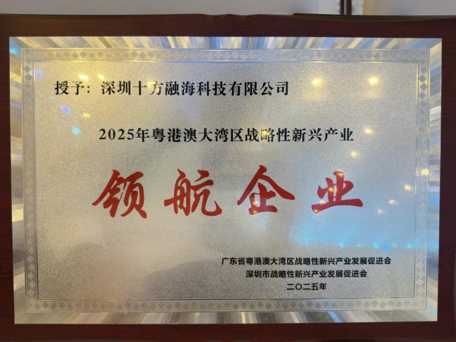 大湾区战新产业布局提速,十方融海入选“2025大湾区战新产业领航企业”